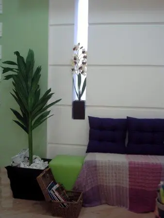 Projeto de gesso em Guarujá - lavanderia com forro funcional
